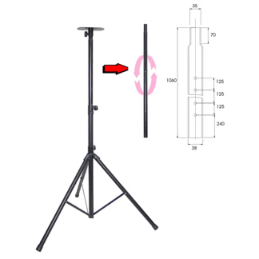 Platinum Speaker Stand with Reversible Pole SS320/RP